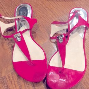 Michael kors hot pink sandals!